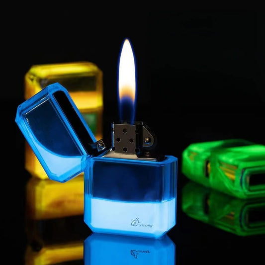 Luminous Quicksand Metal High-end Luxury Kerosene Lighter